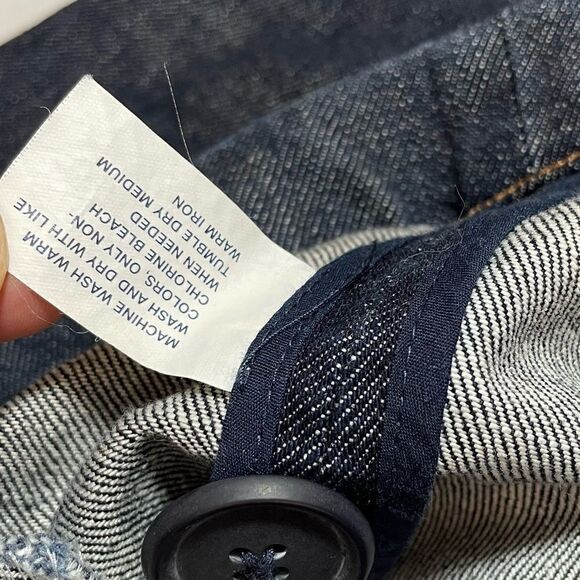 GAP Vintage jean jacket with nautical military sailor suit styling dark Wash XS - Picture 6 of 13